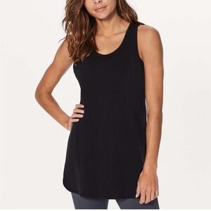 NWT Lululemon athletica Black Slide Slit Tank Top Sz L